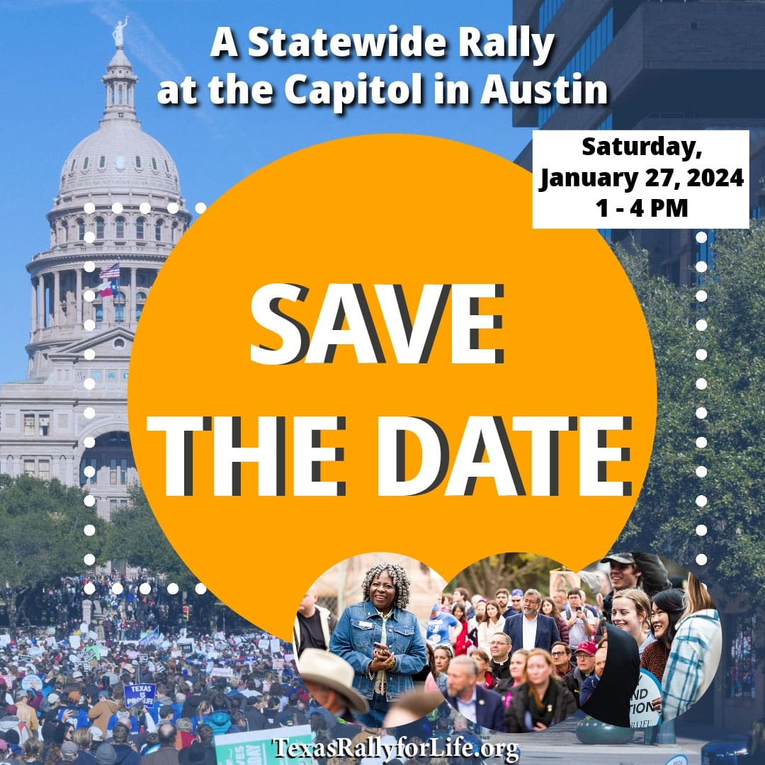 2024 Texas Rally for Life Social Media Images and Suggested Post