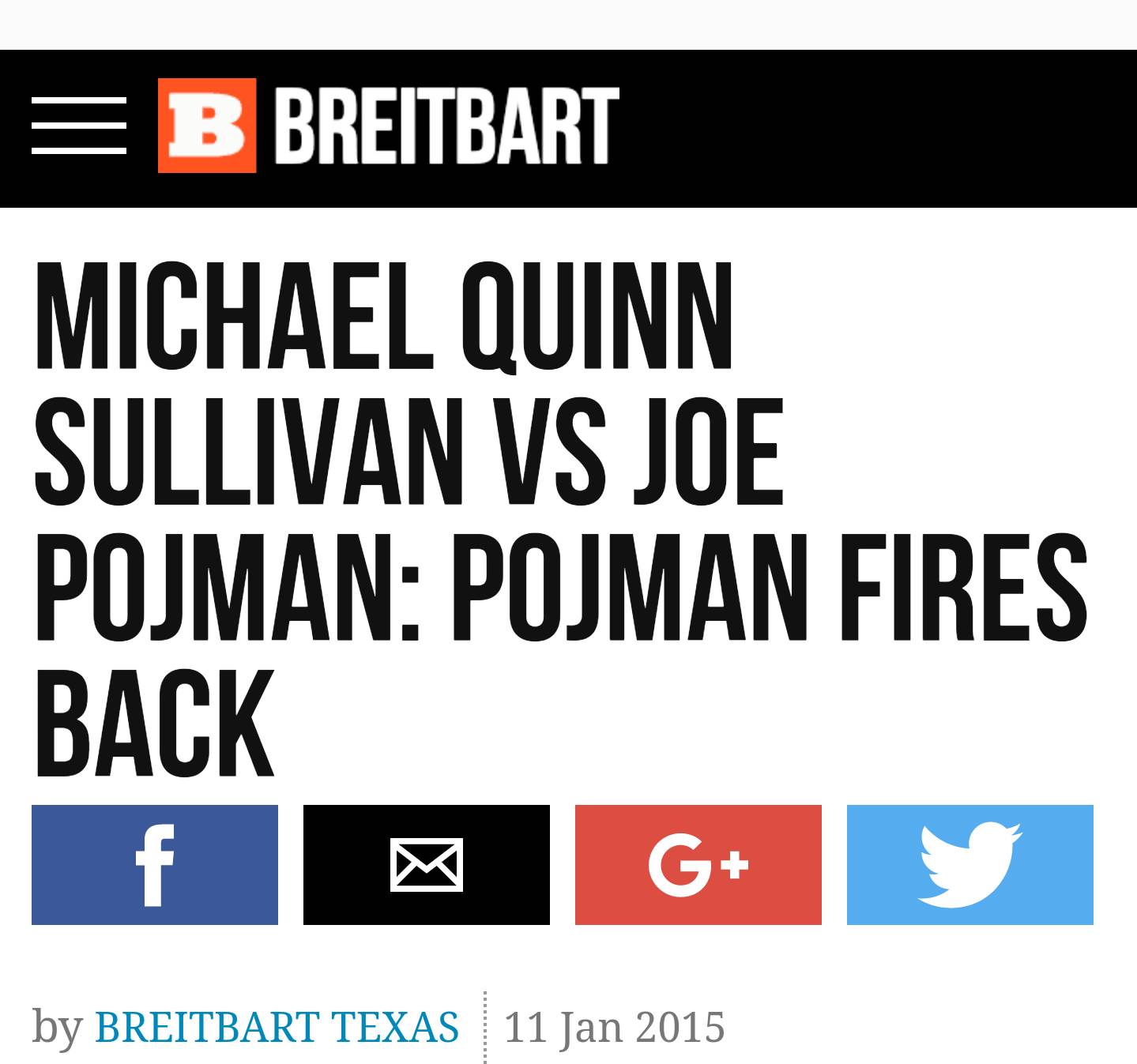 Empower Texasns Michael Quinn Sullivan vs Joe Pojman: Pojman Fires Back