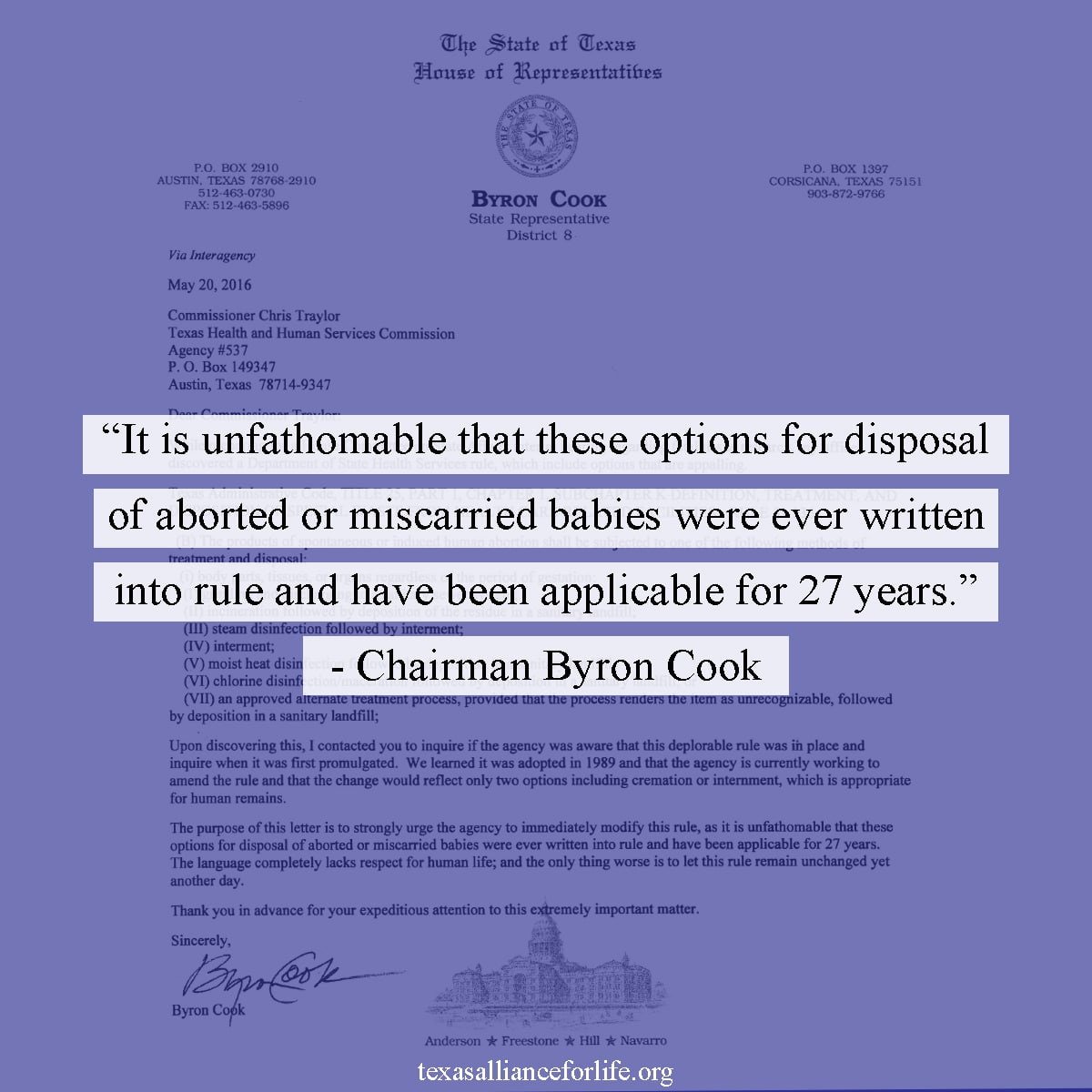 abortion victims cook letter quote
