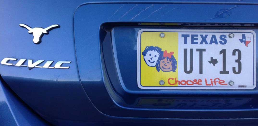 CIvic-Choose Life License Plate