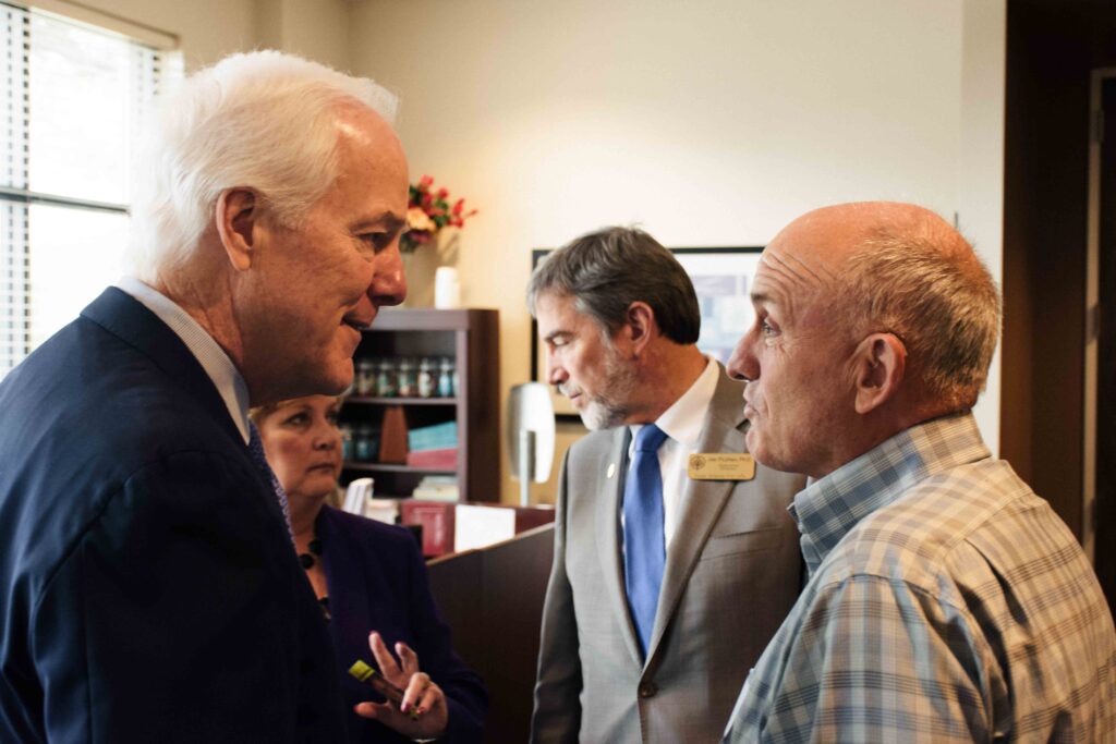 Leadership Circle John Cornyn Speaking to large pro-life crowd